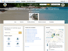 Tablet Screenshot of notaria12barranquilla.com.co